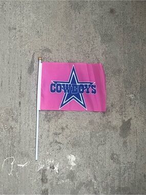 2/ $5.00 Cowboys Pink Handheld Party Flag